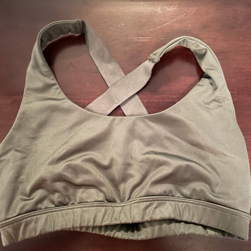 FOREVER 21 OLIVE GREEN SPORTS BRA